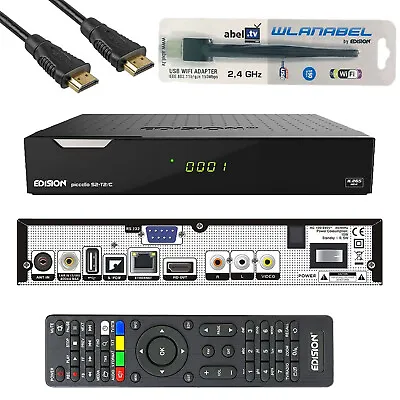 Kaufen Sat Receiver Edision Piccollo 3in1 Combo CI- Slot WIFI 1080p DVB-S2 DVB-T2 DVB-C • 69.99€