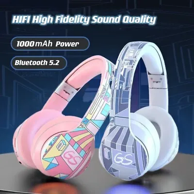 Kaufen Kabellose Bluetooth Kopfhörer Mit Geräuschunterdrückung Over-Ear Ohrhörer 5.2 UK • 18.25€