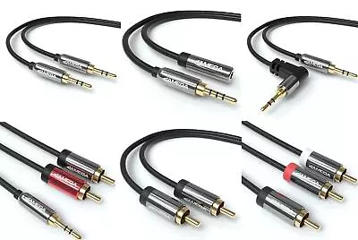 Kaufen Audiokabel Aux Kabel Verlängerung 3,5mm Klinke Cinch RCA Stereo Audio Subwoofer • 15.49€