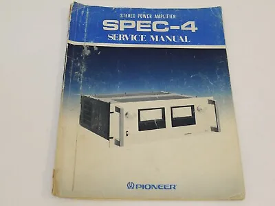Kaufen ORIGINAL Pioneer SPEC-4  Service Manual • 189.90€