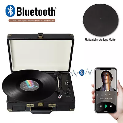Kaufen Retro Koffer Plattenspieler Lautsprecher USB/RCA Port Schallplatten Spieler New • 52.80€