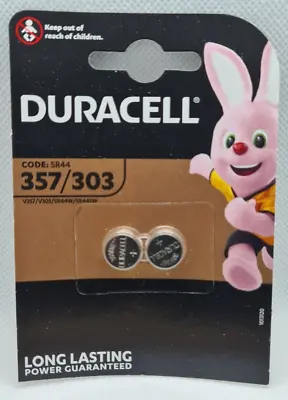 Kaufen 2 Duracell 357 / 303 ED2025 (D357 - SR44W - K576) Knopfzellen Batterien 1,5 Volt • 3.50€
