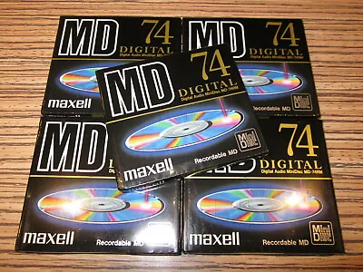 Kaufen 5 X Maxell 74  OVP  Minidisc  MD  Neu   In Folie   (700)    • 29.93€