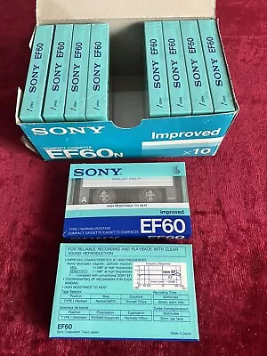 Kaufen MC Leeren Kassetten Sony Super  EF 60 Tape Audio  Cassettes 10 Pieces NEW-japan • 60€