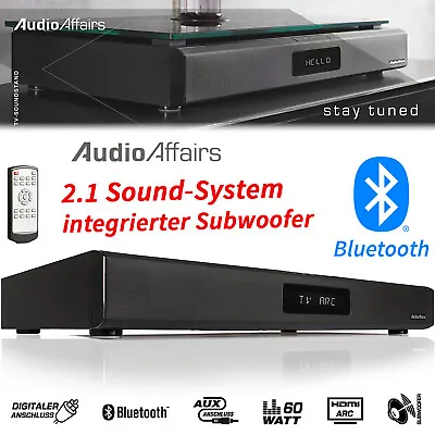 Kaufen AudioAffairs Bluetooth Tisch Soundbar Subwoofer TV Heimkino System Lautsprecher • 59.99€