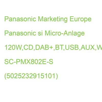 Kaufen Panasonic Si Micro-Anlage 120W,CD,DAB+,BT,USB,AUX,WLAN,Multiroom SC-PMX802E-S (5 • 592.87€