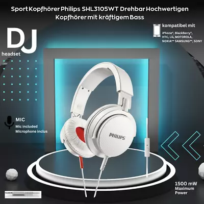 Kaufen Sport Kopfhörer Philips  SHL3105WT  Drehbar Hochwertigen Kopfhörer Mit  Kräftige • 49.99€
