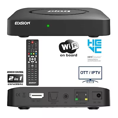 Kaufen IPTV Receiver Edision Ping Full HD 1080p Box Linux OTT H.265/HEVC Klein Schwarz • 39.90€