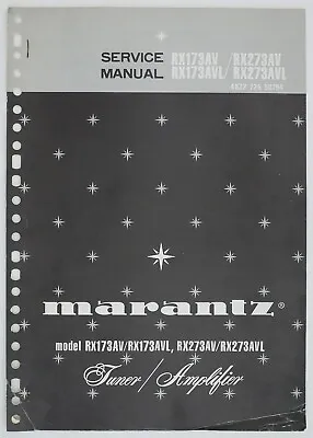 Kaufen Original Marantz RX173AV/RX273AV Tuner Amplifier Service-Manual/Diagram O123 • 19.50€