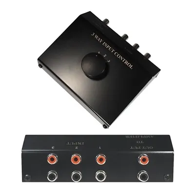 Kaufen Cinch Audio Verteiler Splitter Umschalter Umschaltbox Schalter Switch 3 IN 1 OUT • 18.79€