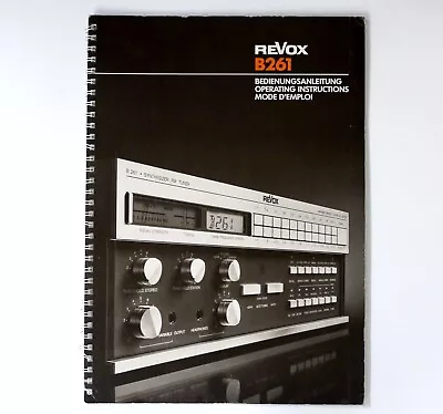 Kaufen Original REVOX B261 Synthesizer FM Tuner Owner's Manual / Bedienungsanleitung !! • 39€