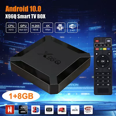 Kaufen XGODY Neu X96Q Android 10.0 Smart TV BOX WIFI BT 8GB 4K Quad Core Media Player • 30.99€