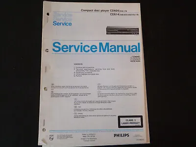 Kaufen Original Service Manual Schaltplan Philips CD 604 CD 614 • 11.90€