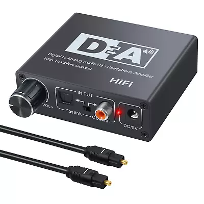 Kaufen Digital To Analog Audio HiFi Head Phone Amplifier Converter Box Toslink Coaxial • 17.75€