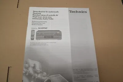 Kaufen Technics SA-DX940 Bedienungsanleitung  User Manual Operating Instruktions • 10€