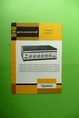 Kaufen Bedienungsanleitung-Operator's Manual Mit Schema Dynacord Equalizer  ,ORIGINAL • 15€