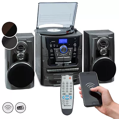 Kaufen Stereoanlage Digital DAB Plattenspieler Bluetooth CD Player Lautsprecher Braun • 336.99€