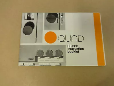 Kaufen Quad 33-303 Instruction Booklet • 29.99€