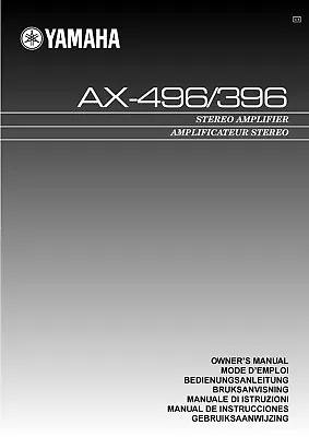 Kaufen Bedienungsanleitung-Operating Instructions Für Yamaha AX-396, AX-496  • 9€