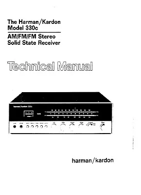 Kaufen Technical Manual-Anleitung Für Harman Kardon 330 C • 12€