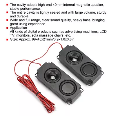 Kaufen 8Ω 5W Heavy Bass Hohlraum 40mm Magnetischer Dual Lautsprecher Für TV M CHP • 15.81€