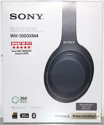 Kaufen Sony WH-1000XM4 Kabelloser Bluetooth Noise Cancelling Kopfhörer - Midnight Blue • 269.95€