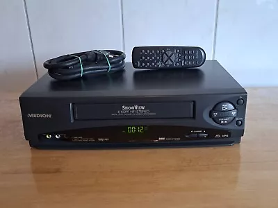 Kaufen MEDION MD 9023 VHS Videorecorder 6Kopf HiFi Stereo Mit Fernbedienung - Schwarz • 73€