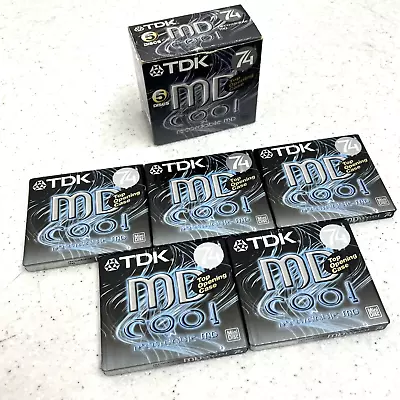 Kaufen 5 Stück/pcs Original TDK MD Cool 74 MiniDisc MD74 (MD-C74SEB) Neu/ovp!! Sealed!! • 34.50€