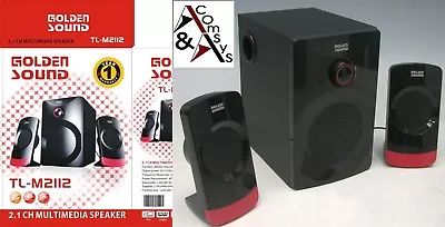Kaufen SubWoofer Lautsprecher Speaker 2.1 Stereo Soundsystem 800W 1200W PC Notebook DVD • 18.96€