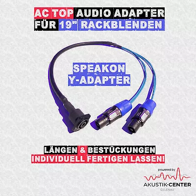 Kaufen AC TOP Speakon Y-Adapter Neutrik NL 4 FC + NL 4 MP + Sommer Cable NEU • 29.90€