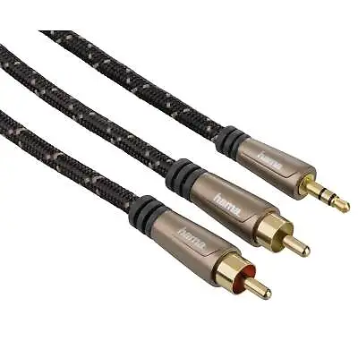Kaufen Hama HQ 3m Adapter-Kabel AUX 3,5mm Klinken-Stecker Auf 2x RCA Cinch-Kabel Audio • 9.90€