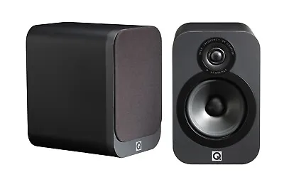 Kaufen Q Acoustics Q3020 Graphit Kompakt Bücherregal Heim Audio HiFi Lautsprecher • 314.01€