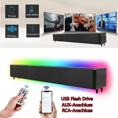 Kaufen Bluetooth Soundbar Subwoofer TV Sound System Heimkino Lautsprecher Lichtwechsel • 24.89€