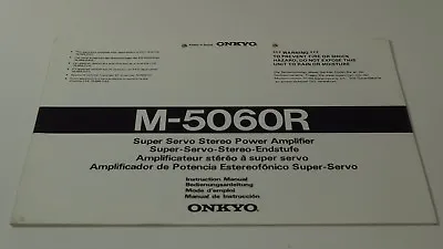 Kaufen ONKYO M-5060R  Amplifier - Bedienungsanleitung/User Manual • 39.90€