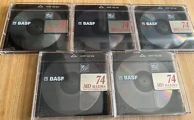 Kaufen 5 Stck Mini-Disc BASF / EMTEC 74 In Klapphüllen! -  In Bestzustand + Unbeklebt • 8.90€