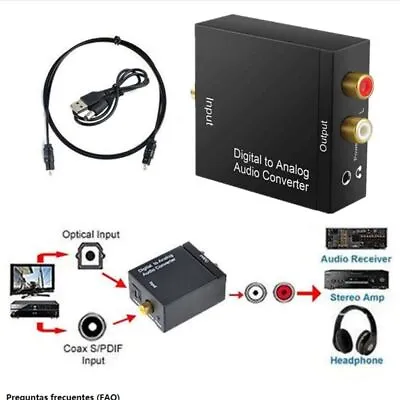 Kaufen Wandler Optisch Toslink Koaxial Auf RCA Digital Zu Analog Audio Konverter DE • 13.99€