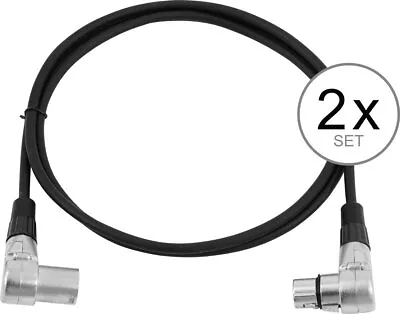 Kaufen Omnitronic XLR Kabel 3pol 1,5m 90° Sw 2er Set Audiokabel XLR-Winkelverbinder • 24.10€