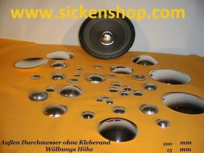 Kaufen Hochwertige Lautsprecher Chrom Staubkappen Dust Caps High Quality  C100 • 18.99€