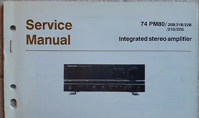 Kaufen MARANTZ SERVICE MANUAL Amplificatore PM-80 MK II • 16.90€