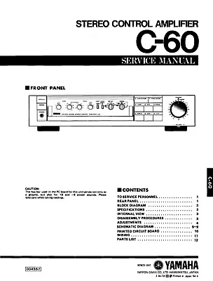 Kaufen Service Manual-Anleitung Für Yamaha C-60 • 11€