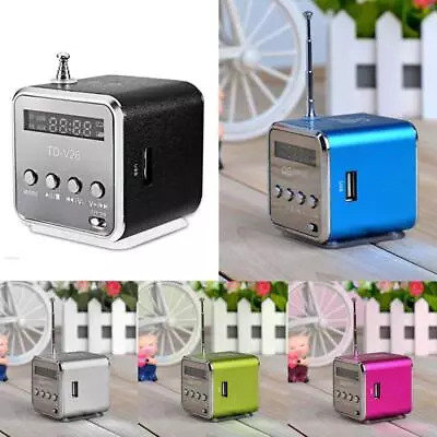Kaufen 1 Stück TD-V26 Tragbarer Mini Lautsprecher Musik Player FM USB TF Micro Radio MP3 • 9.69€
