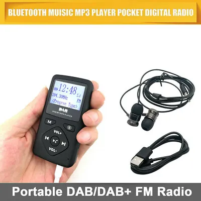 Kaufen Tragbarer Audio Pocket Digital DAB/DAB+ FM Radio Earphone Bluetooth MP3 Player • 26.17€