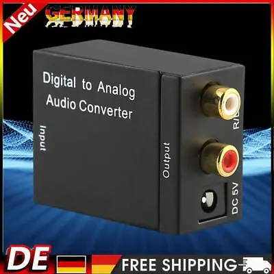 Kaufen Digital Optical Coax Coaxial Toslink To Analog Audio Converter Adapter RCA • 9.62€