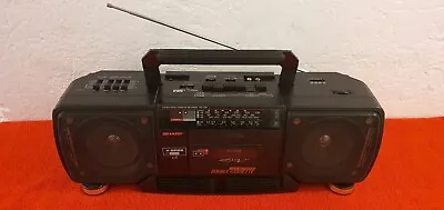 Kaufen Sharp WQ-T238H (BK) X-BASS Twin Cassette Ghettoblaster Boombox Doppellaufwerk GF • 89€