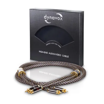 Kaufen Dynavox Black Line High-End HiFi Stereo RCA / Cinchkabel 1,0 M (207480) • 65€