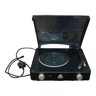 Kaufen Gpo Stylo Plattenspieler Schallplattenspieler Schwarz Mit Eingebauten Lautsprechern 3 Geschwindigkeiten • 26.80€