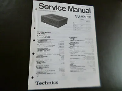 Kaufen Original Service Manual Schaltplan Technics SU-VX820 • 11.90€