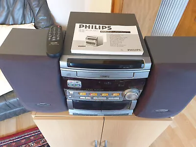Kaufen Mini HiFi System Philips FW 306 Stereoanlage Mit Doppelkassettendeck, CD Player • 80€