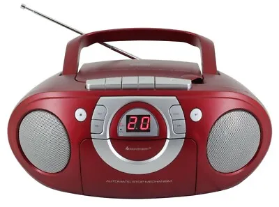 Kaufen Soundmaster SCD 5100 Rot Radiorekorder Mit CD-Spieler Und Kassettendeck UKW • 58.99€