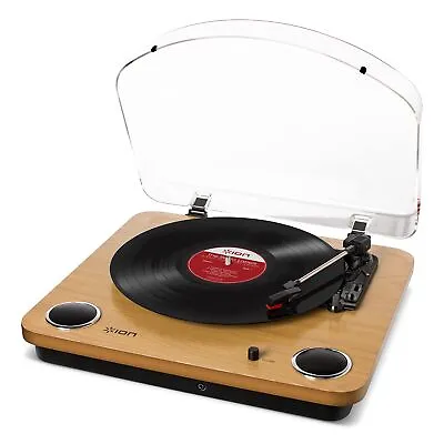 Kaufen Plattenspieler ION Audio Max LP USB Turntable Lautsprecher Holzdesign Braun  • 39.95€